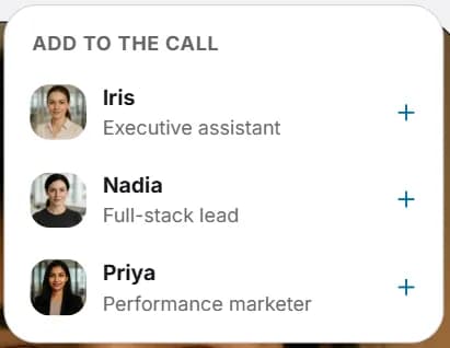Add to the call: a list of the employees who are not seated yet.